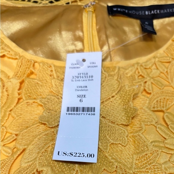 NWT WHBM Lace shift dress 6 - Dandelion. Spring, EasterParade, Lace, Boho, HAPPY - Picture 1 of 10